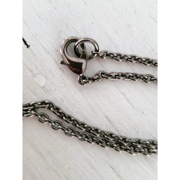 Givenchy Gunmetal Pave Crystal Necklace - Picture 3 of 9